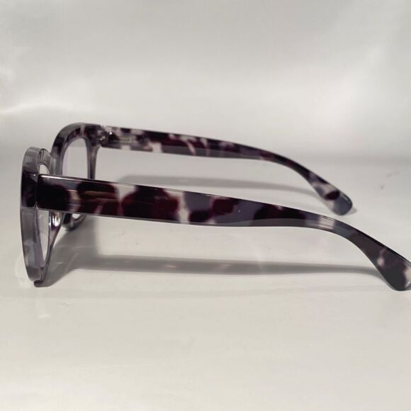 1145 Mona Reading Glasses 2.50 Sq Eyeglasses Grey and Black Tortoise Frames NWT - Picture 4 of 9
